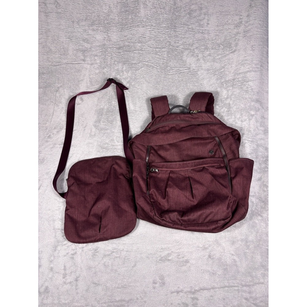 Lululemon Festival Backpack with crossbody bag Purple Womens Matching Pouch